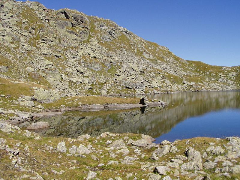 P9180198_040918_Schafsiedel_ObererBergalmsee.jpg - Oberer Bergalmsee, unterhalb des Schafsiedel-Gipfels